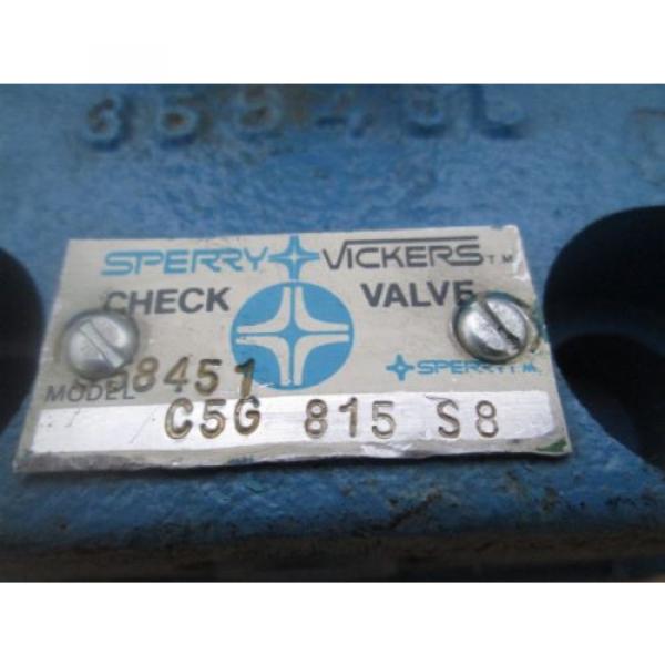 Sperry Vickers  C5G 815 S8 Hydralic Check Valve #2 image