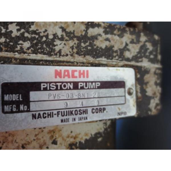 NACHI HYDRAULIC OIL PUMP MOTOR LTIS85-NR UPV-0A-8N1-07A-4-20 PVS-0B-8N1-20 #9 image