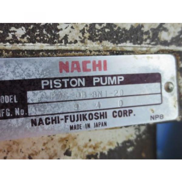 NACHI HYDRAULIC OIL PUMP MOTOR LTIS85-NR UPV-0A-8N1-07A-4-20 PVS-0B-8N1-20 #10 image