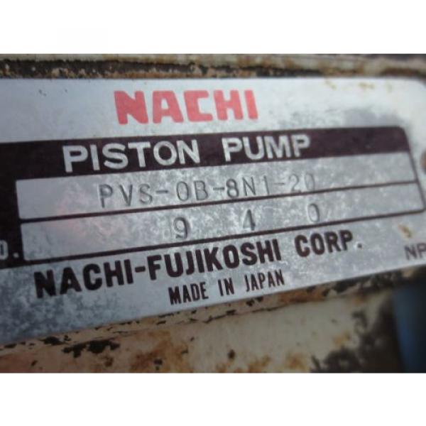 NACHI HYDRAULIC OIL PUMP MOTOR LTIS85-NR UPV-0A-8N1-07A-4-20 PVS-0B-8N1-20 #12 image