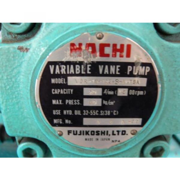 NACHI VDR-1B-1A3-B VARIABLE VANE HYDRAULIC amp; UNI PUMP  WITH TANK amp; OIL COOLER #9 image