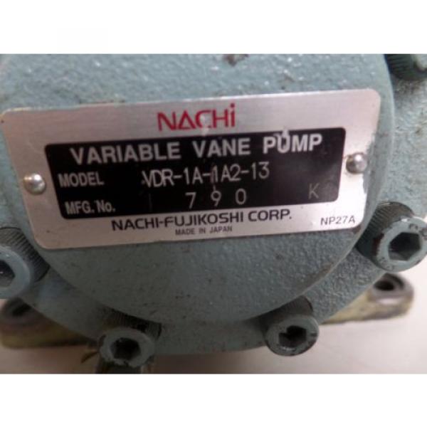 YASKAWA HYDRAULIC PUMP FEQ 71-2350 NACHI VANE PUMP VDR-1A-1A2-13 LOT# 2082M #6 image