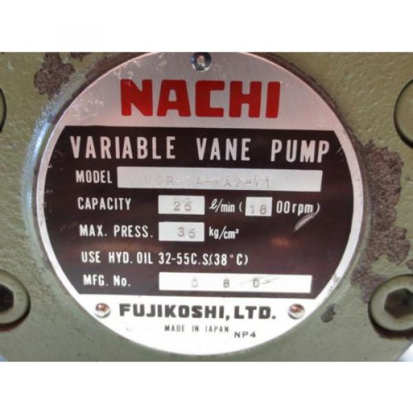 NACHI VARIABLE VANE PUMP VDR-1A-1A2-11 #3 image