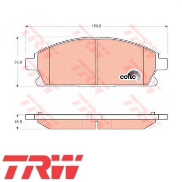 TRW Bremsbelagsatz Bremsbeläge Bremsklötze Vorn NISSAN GDB3293 #1 image