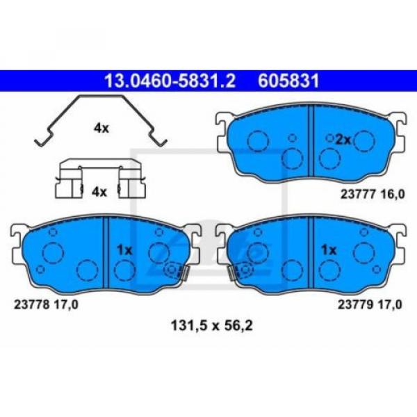 ATE 4x Bremsbeläge Bremsbelagsatz Vorne Mazda #2 image