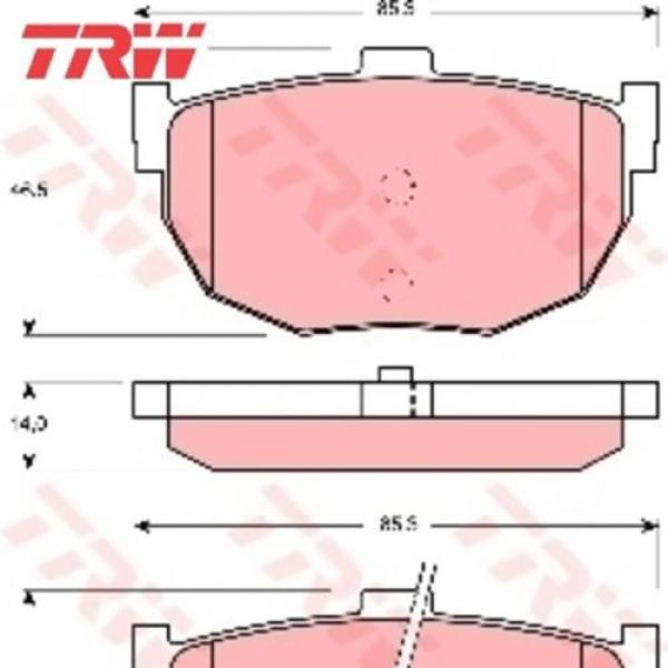 Bremsbelagsatz Bremsbeläge Bremsklötze TRW 21553 GDB1010 #1 image