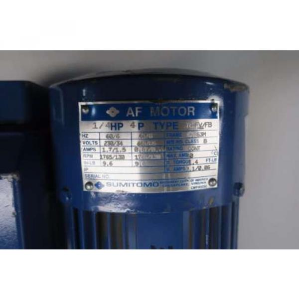 SUMITOMO TC-FV/FB FA-63M 1765RPM 1/4HP 4P 230/460V-AC ELECTRIC MOTOR D556508 #6 image