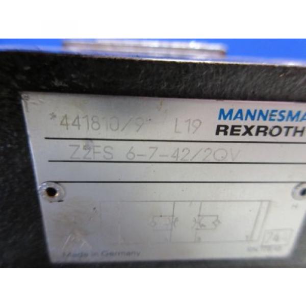 REXROTH VALVE Z2FS 6-7-42/2QV 441810/9 L19 Z2FS6-7-42/2QV #3 image