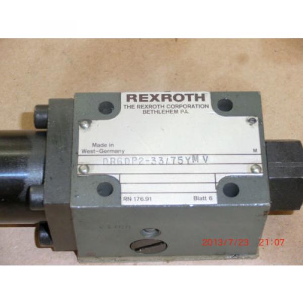 REXROTH VALVE DR6DP2-33/75YMV DR 6 DP2-33/75YMV DR6DP23375YMV #2 image