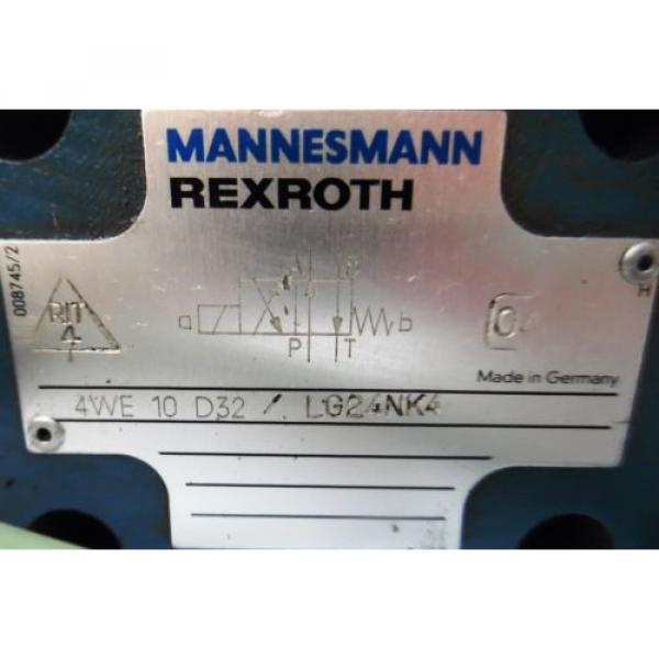 REXROTH, DIRECTIONAL VALVE, 4WE10D32, HYDRONORMA, SOLENOID VALVE, GL62-4-A 366 #2 image
