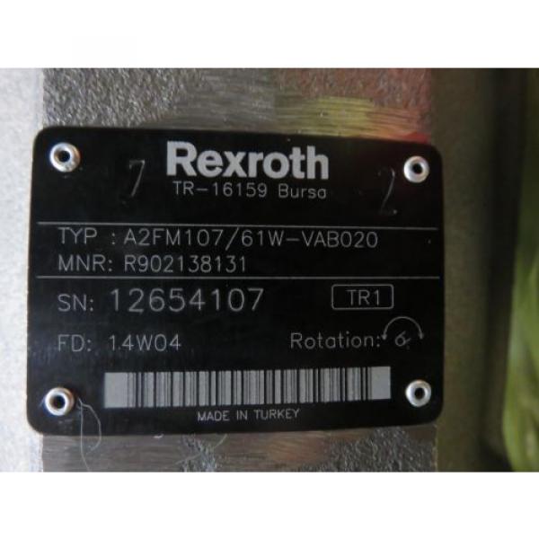 Origin REXROTH HYDRAULIC MOTOR A2FM107/61W-VAB020 Rolls-Royce 6679549-A NIB #5 image