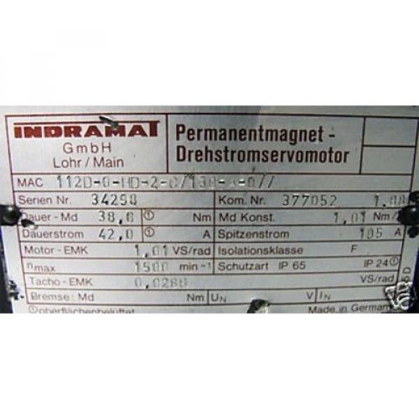 REXROTH INDRAMAT MAC112D-0-HD-2-C/130-A-0 Servomotor -unused- #3 image