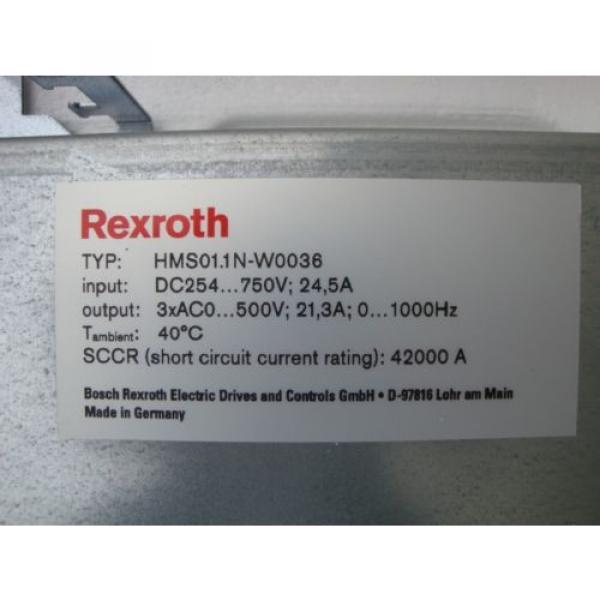 REXROTH INDRAMAT  HMS011N-W0036-A007-NNNN Origin #2 image