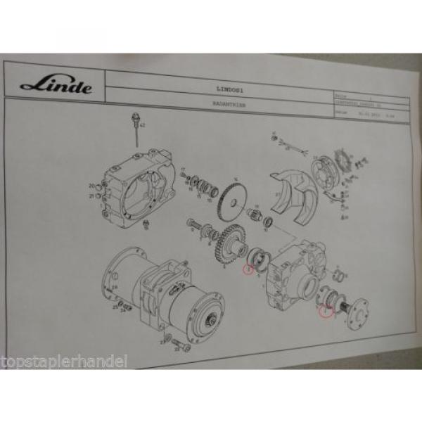 Rodamiento de agujas Cojinetes Linde Nº 9509000875 Tipo H/T/L/E BR 131,144, #4 image