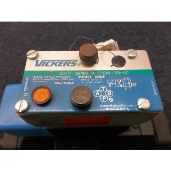 VICKERS HYDRAULIC CONTROL DIRECTIONAL PILOT VALVE F3-DG5S-8-2B-M-FPBWL-B5-30 Origin #2 image