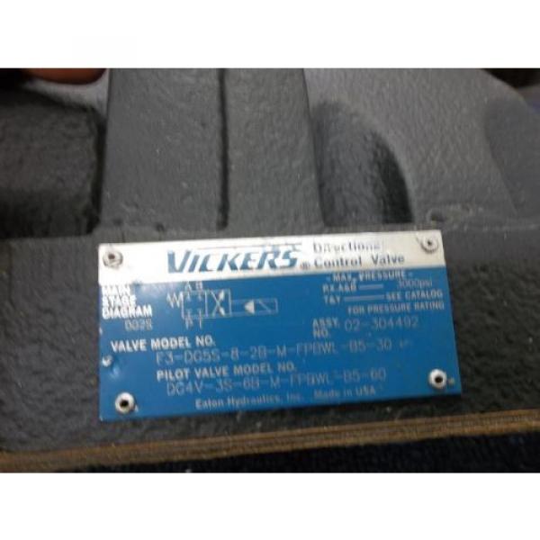 VICKERS HYDRAULIC CONTROL DIRECTIONAL PILOT VALVE F3-DG5S-8-2B-M-FPBWL-B5-30 Origin #3 image