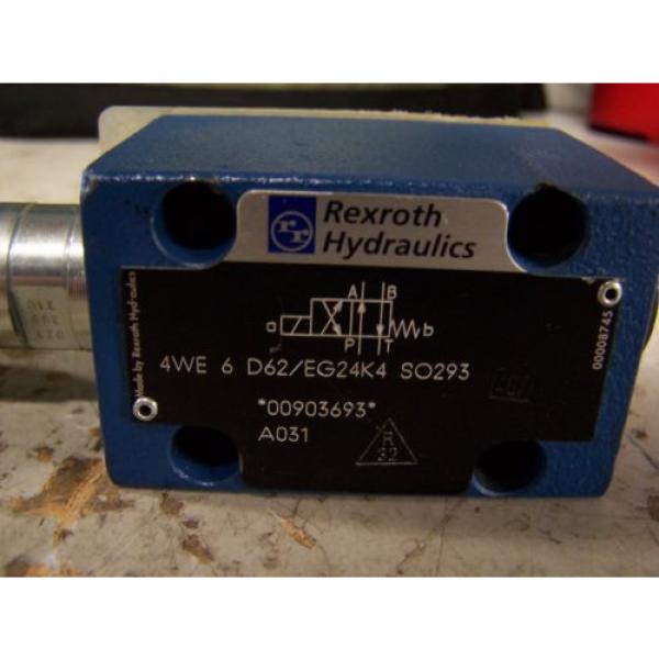 Origin REXROTH 4WE 6 D62/EG24K4 SO293 HYDRAULIC DIRECTIONAL VALVE #4 image