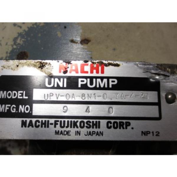 NACHI HYDRAULIC OIL PUMP MOTOR LTIS85-NR UPV-0A-8N1-07A-4-20 PVS-0B-8N1-20 #5 image