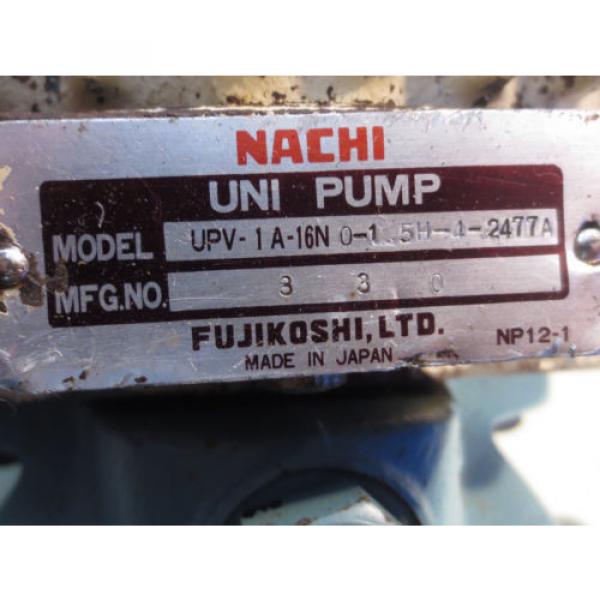 HITACHI HYDRAULIC MOTOR TFO NACHI PUMP UPV-1A-16N0-15H-4-2477A #4 image