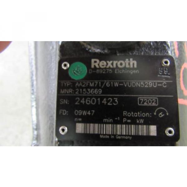 Origin REXROTH AA2FM71/61W-VUDN529U-C SERIES 61 AXIAL PISTON FIXED HYDRAULIC MOTOR #3 image