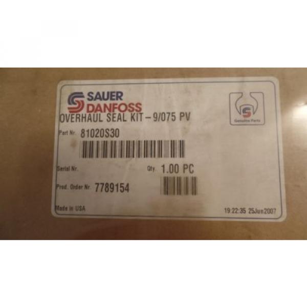 GENUINE SAUER DANFOSS 81020S30 OVERHAUL CENTRIFUGAL PUMP SEAL KIT, 9/075 PV, NOS #2 image