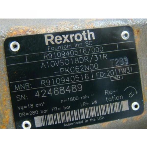 Rexroth hydraulic pumps A10VS018DR/31R R910940516 #3 image