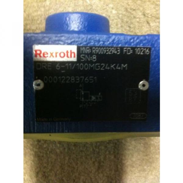 REXROTH DRE6-11/100MG24K4M HYDRAULIC PRESSURE REDUCING VALVE Origin R900932943 #2 image