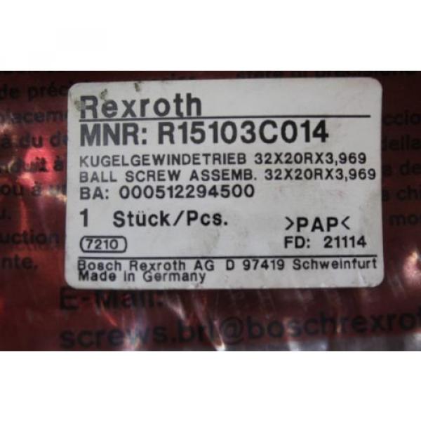 BOSCH REXROTH LINEAR BALL SCREW DRIVE R150337065 R15103C014 32X20RX3,969 Origin #5 image