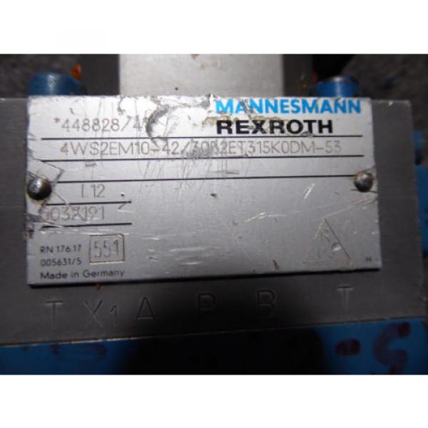 REXROTH SERVO VALVE # 4WRDE16V125-41/10L2Z9/M, 4WS2EM10-42/30B2ET315K0DM-53 #5 image